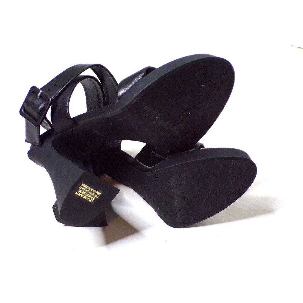 🆕 AGL Attilio Giusti Leombruni Janis Platform Sandal Shoes Leather Black 8.5 - Picture 11 of 12